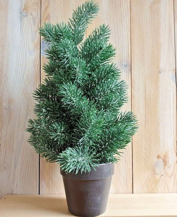 Tannenbaum knstlich grn 40cm mit Topf gefrostet beschneit - Etsy.de