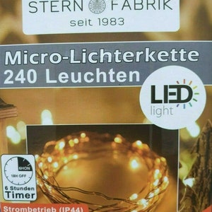 LED Draht Lichterketten 100 200 Leds warmweiß strombetrieben mit Timer und teilweise Dimmer für innen und außen Bild 7