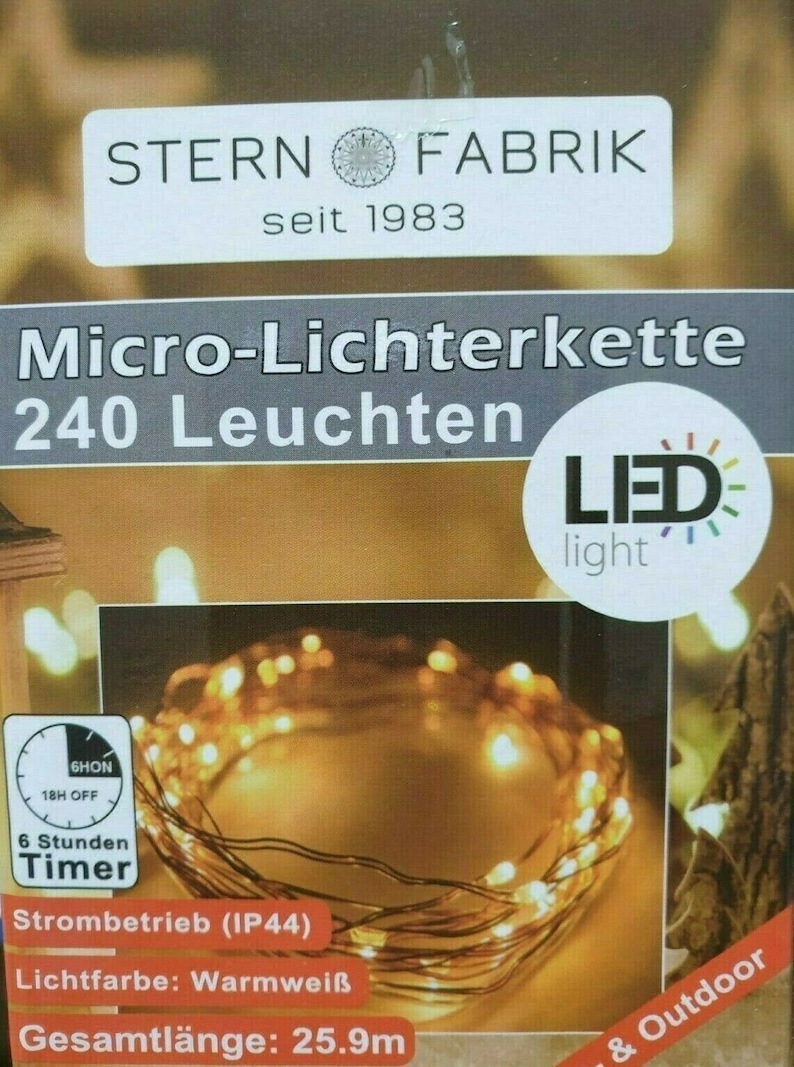 LED Draht Lichterketten 100 200 Leds warmweiß strombetrieben mit Timer und teilweise Dimmer für innen und außen Bild 7