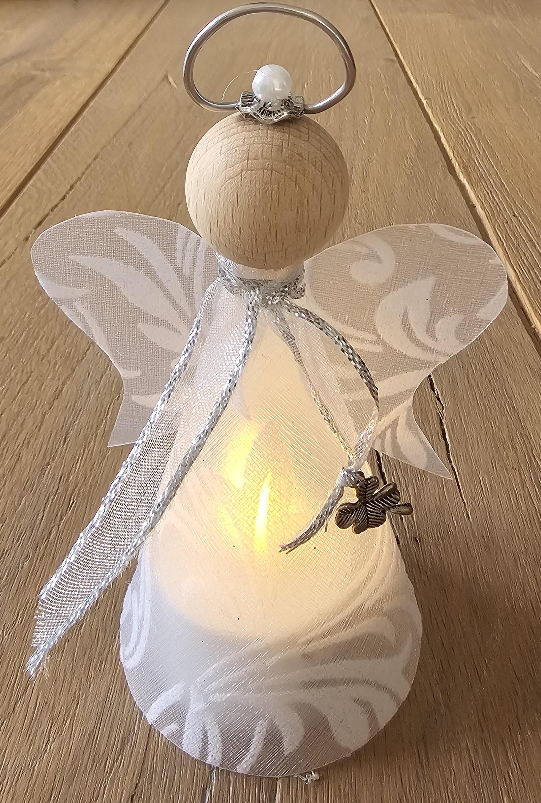 Mini-Glitzer-Engel, 18 Stück, Silberfarbene Kunsts Produktbild-Vorschau 10