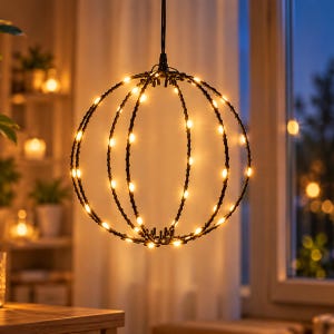 Led kugel hängend mit timer