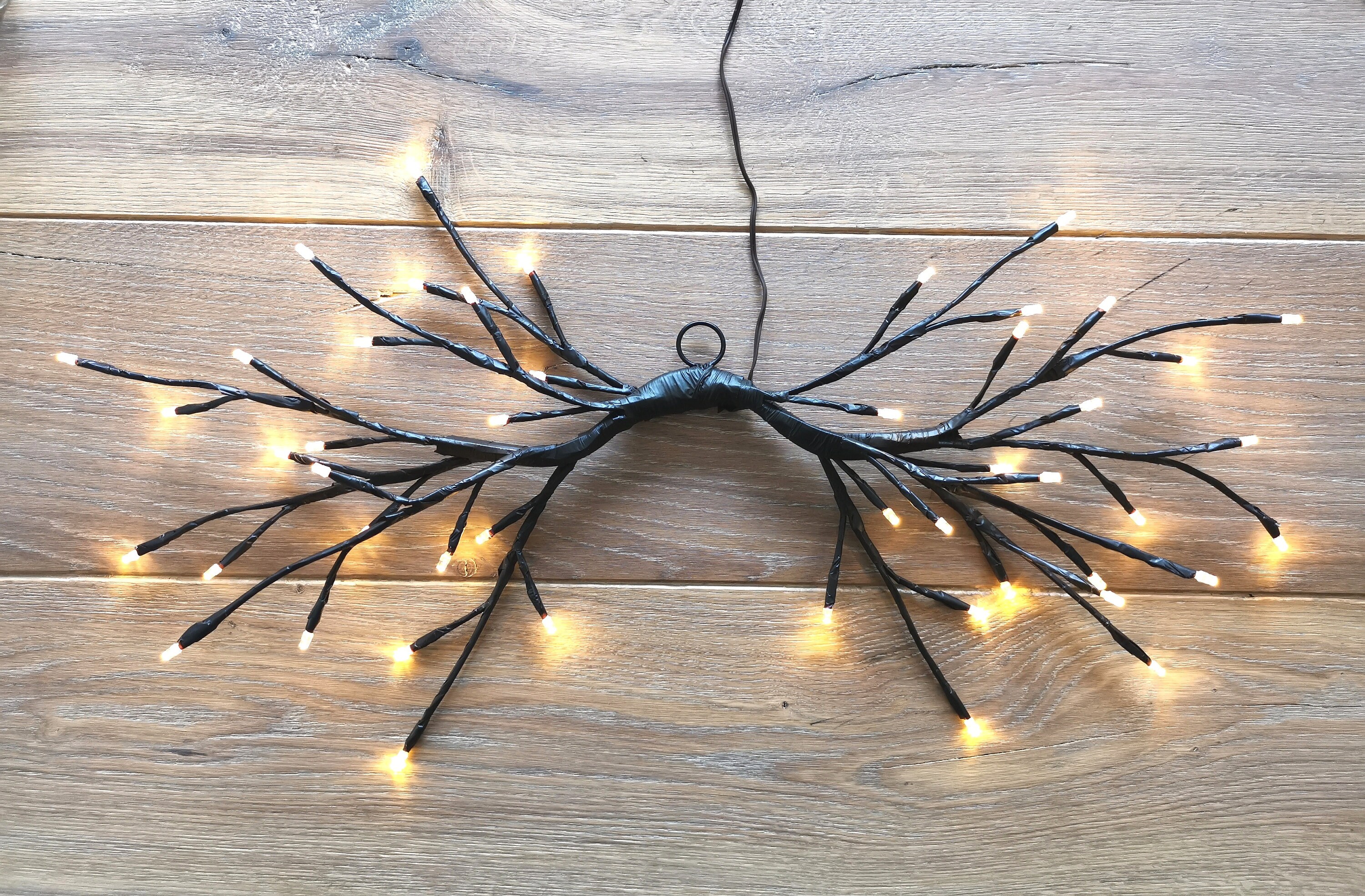 LED Lichterzweig Zweig Ast 60cm oder 160cm Licht hängend schwarz warmweiß Timer innen außen Fenster Wand Deko
