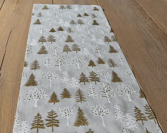 Tischband Tischläufer 250cm x 28cm Dekostofff creme gold