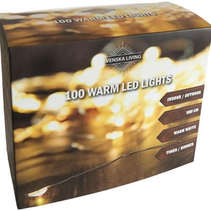 LED Draht Lichterketten 100 200 Leds warmweiß strombetrieben mit Timer und teilweise Dimmer für innen und außen Bild 4