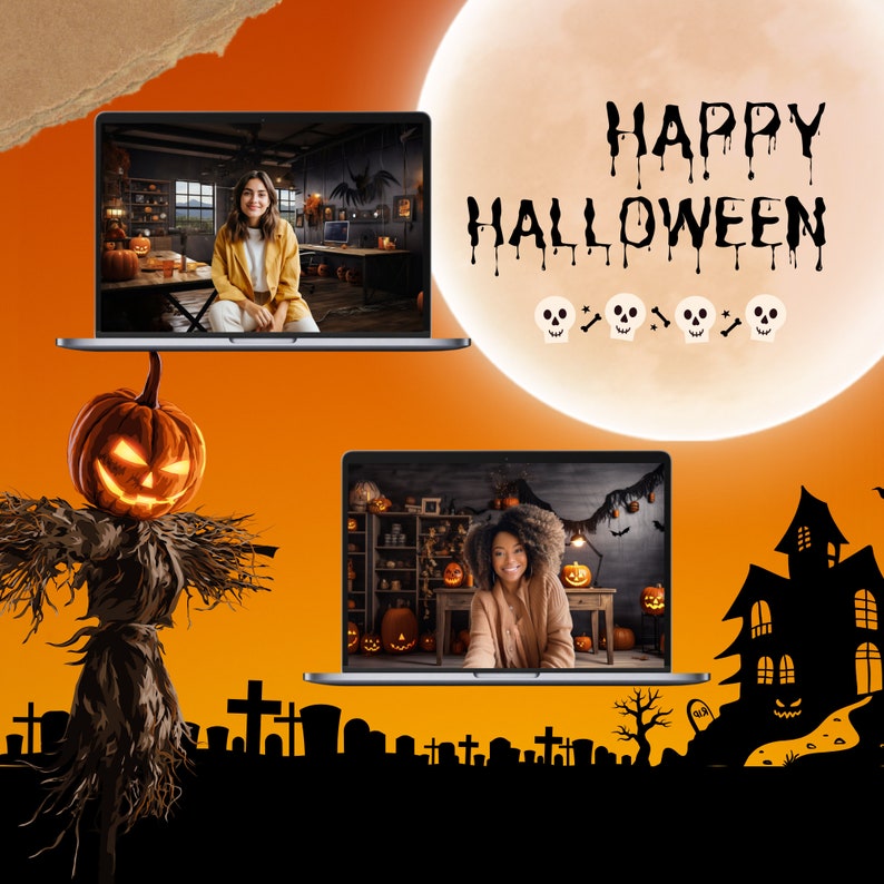 10 Halloween Zoom Backgrounds, Zoom Background Halloween, Zoom