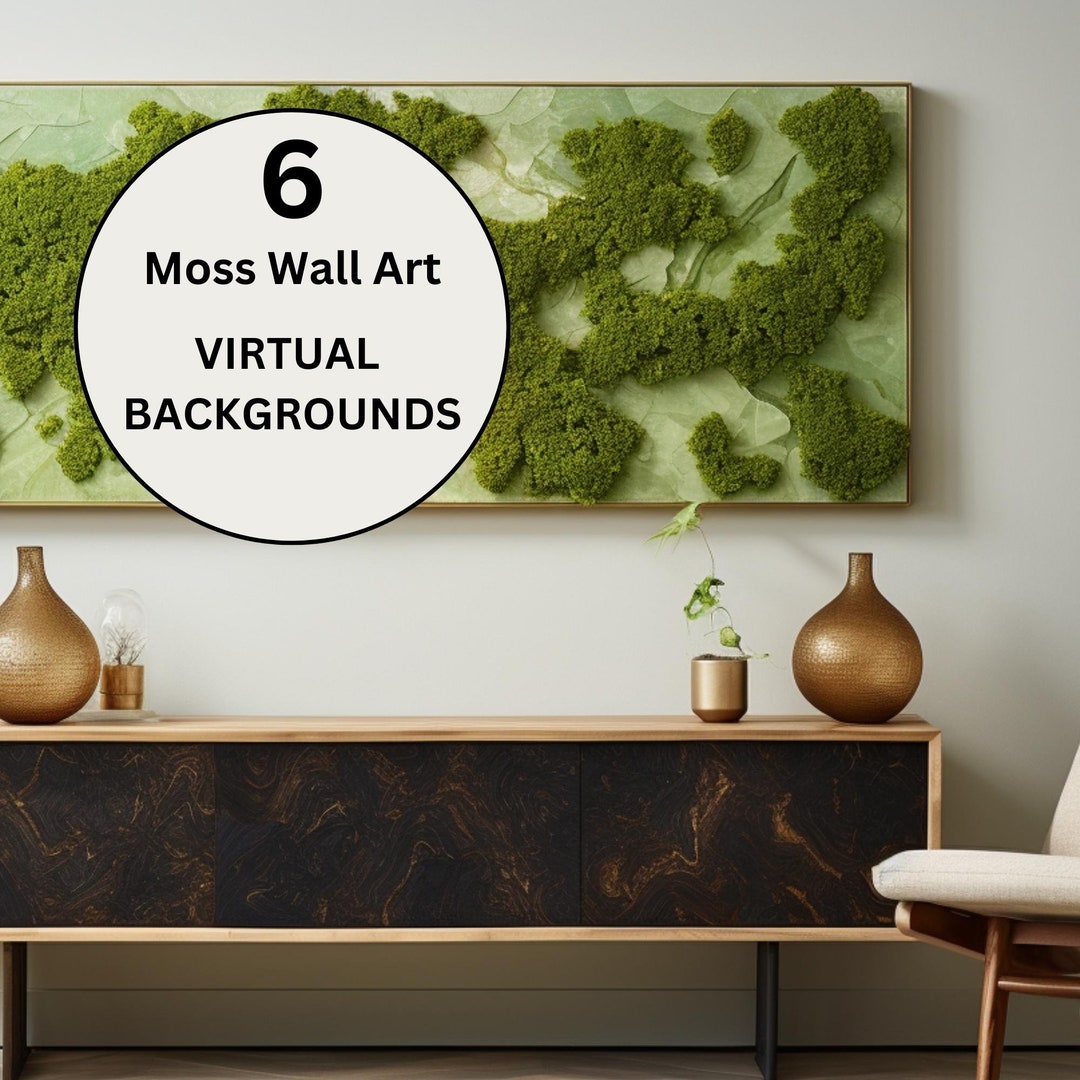 Moss Wall Art Zoom Background Home Office Background Office Etsy