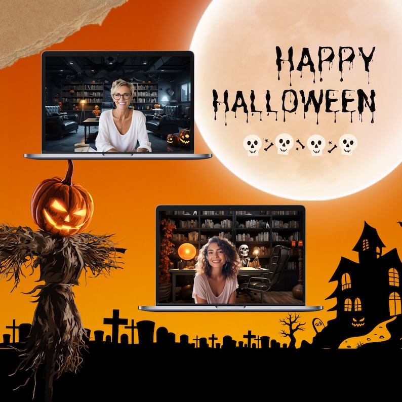 10 Halloween Zoom Backgrounds, Zoom Background Halloween, Zoom