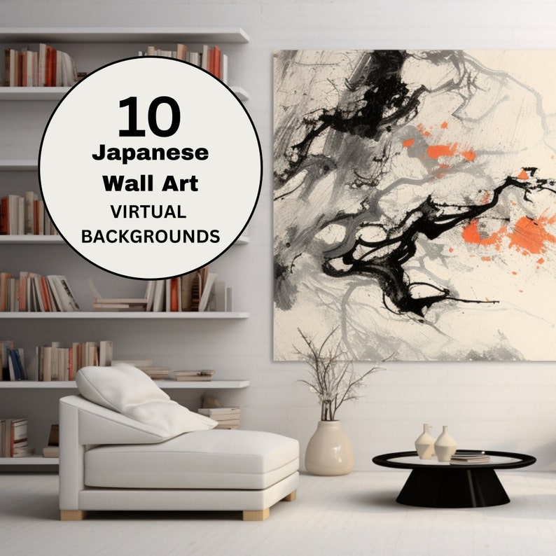 Japanese Wall Art Zoom Background Zoom Background Office Zoom