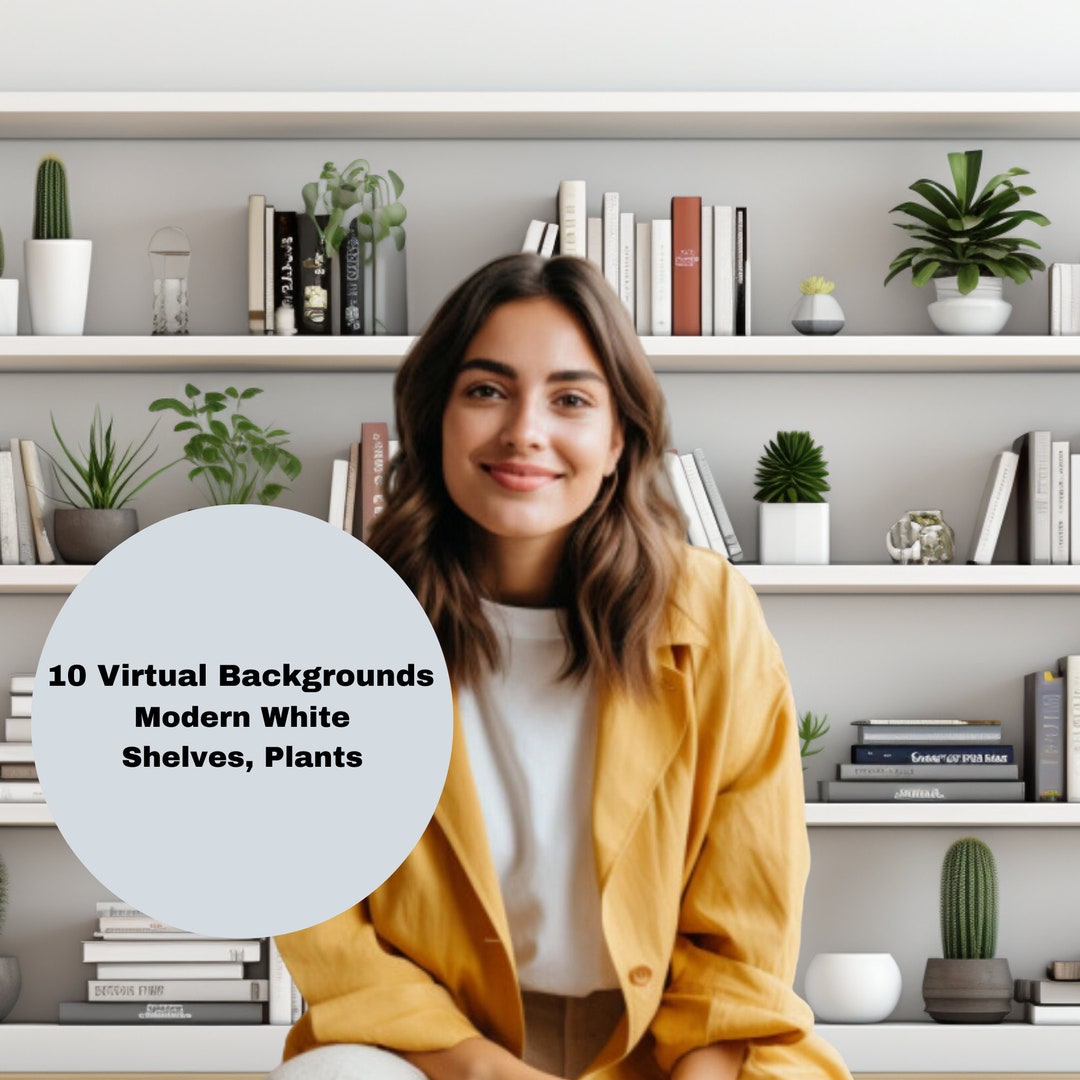 Zoom Background White Shelves Zoom Background Zoom Background Home
