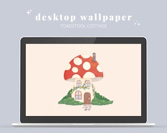 Desktop Wallpaper for Mac and Windows | Toadstool  Cottage | Digital Wallpaper Download