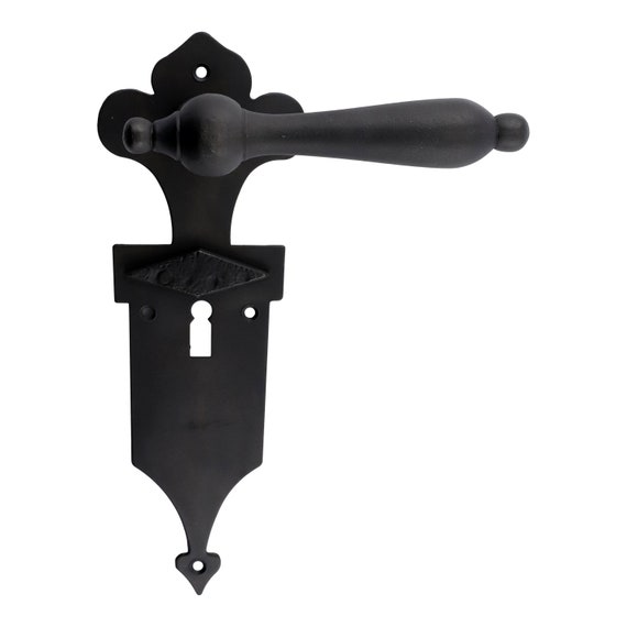 Poignée De Porte En Fer Forgé Gedotec – Style Antique, Noir – MILAN – Italienne