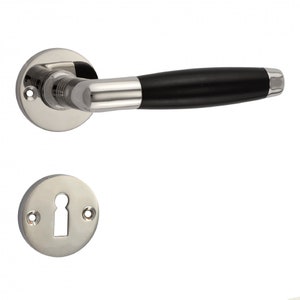 Door handle, brass, vintage handles, door fittings, door handle set, Art Nouveau, door fitting, ebony | JCB HANDMADE | Item no. 321.0152.10