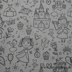 1,00 m REST PIECE Cotton fabric for coloring Fairy Eco Woven 100% Cotton