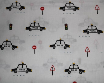 13,90 EUR/meter cotton fabric police police car children's fabric woven fabric 100% cotton