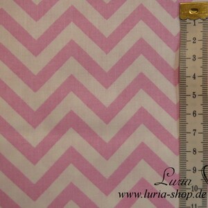 9.50 EUR/meter cotton fabric Chevron Wave pink white woven fabric 100% cotton image 4