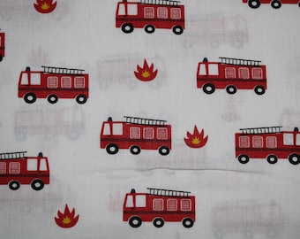 13,90 EUR/meter cotton fabric fire brigade fire engine children's fabric woven fabric 100% cotton