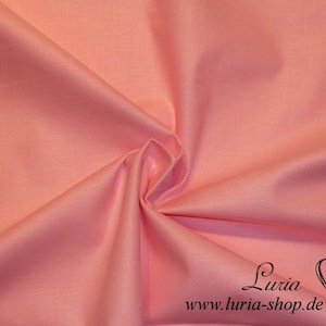 8.90 EUR/Meter Cotton fabric, uni-colored, pink, light pink, woven fabric, 100% cotton