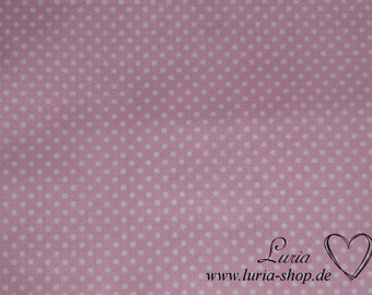 9.80 EUR/mètre tissu coton pois blanc sur rose tissage 2 mm 100% coton