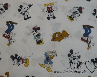 12.70 EUR/meter cotton fabric Mickey Mouse & Friends Pluto Donald Minnie Licensed fabric woven fabric 100% cotton