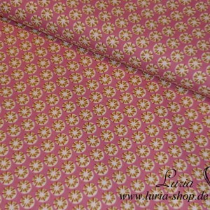 9.90 EUR/meter cotton fabric retro flowers pink red green 100% cotton woven goods image 2