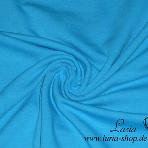 13,00 EUR/meter jersey cotton jersey uni solid turquoise