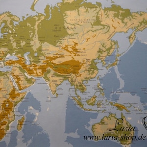 11,30 EUR/m Dekostoff Weltkarte Landkarte / World map auf blau