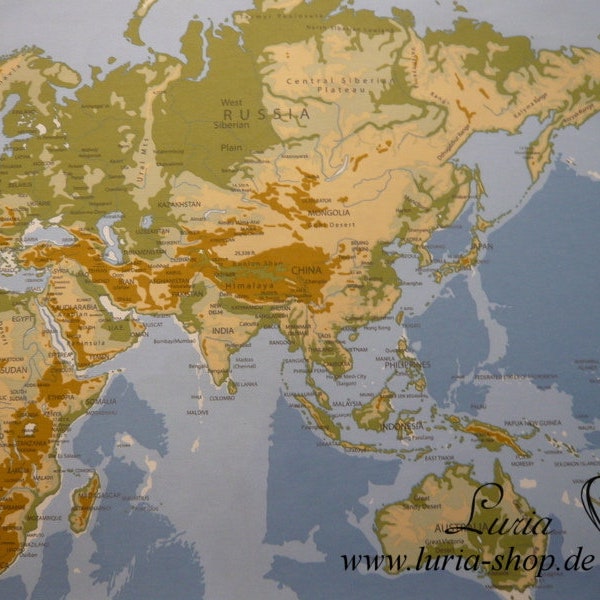 11.30 EUR/meter decorative fabric Weltkarte Landkarte / World map on blue