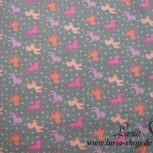 12,00 EUR/mètre jersey coton licornes rose pastel anthracite Saola image 2