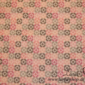 0.80 m REMAINING cotton fabric Baccara pink-gray image 2