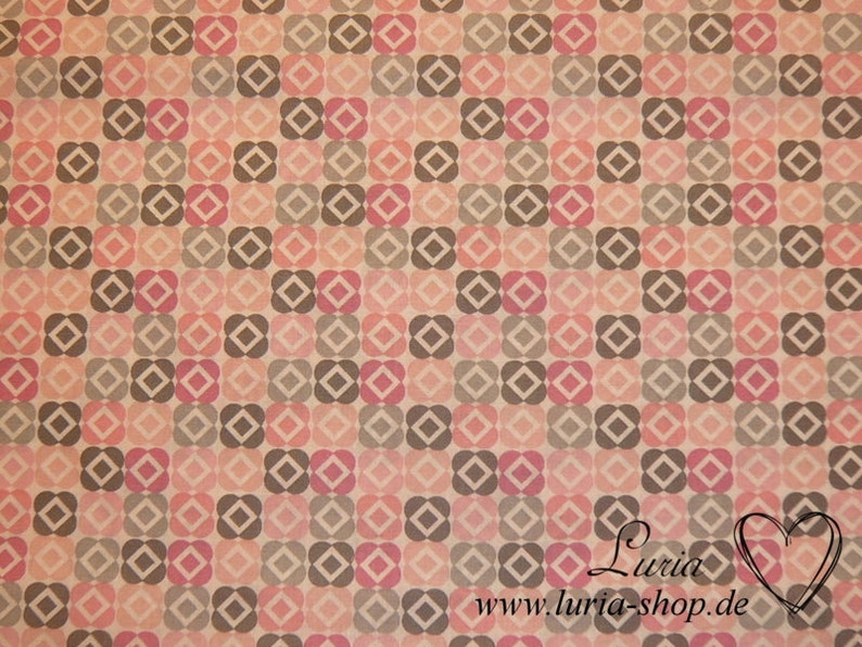 0.80 m REMAINING cotton fabric Baccara pink-gray image 2