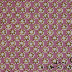 9.90 EUR/meter cotton fabric retro flowers pink red green 100% cotton woven goods image 1