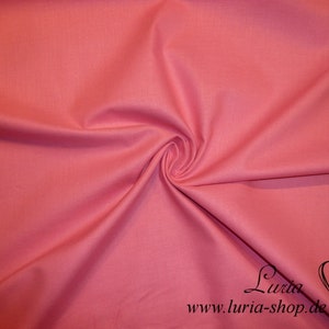 8,90 EUR/meter cotton fabric plain pink woven 100% cotton