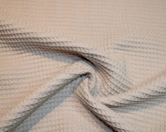 13,70 EUR/Meter Waffelpique uni monochrome beige 100% cotton
