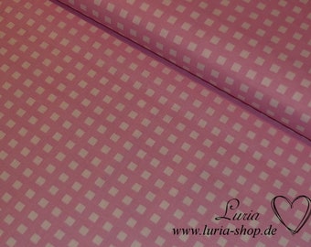 9.50 EUR/meter cotton fabric checkered pink-white checkered 5 mm weave 100% cotton