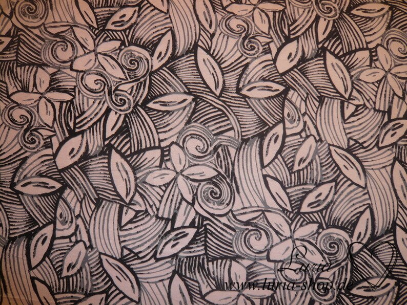 13.00 EUR/meter viscose flowers soft pink black viscose jersey image 4