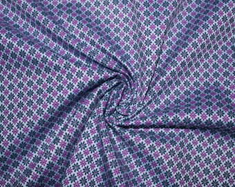 15.70 EUR/meter dirndl fabric flowers on light gray cotton satin