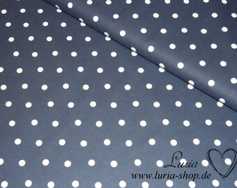 9,50 EUR/Meter cotton fabric dots white dark blue 8 mm Ökotex woven fabric 100% cotton