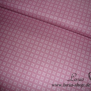 0,65 m REMNANT Katoenen stof geruit geruit roze-wit oudroze geweven stof 100% katoen