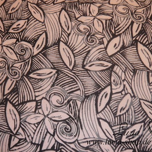 13.00 EUR/meter viscose flowers soft pink black viscose jersey image 3