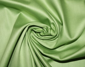1.30 m REMNANT Dirndl fabric plain green cotton satin