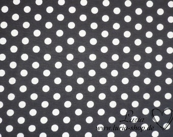 13.00 EUR/meter viscose dots polka dot white on black viscose jersey