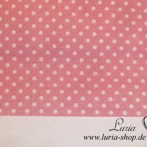 9,90 EUR/meter cotton fabric dots white on old pink 2 mm woven fabric 100% cotton
