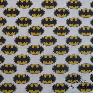 12,90 EUR/meter cotton fabric Batman on white licensed fabric woven 100% cotton