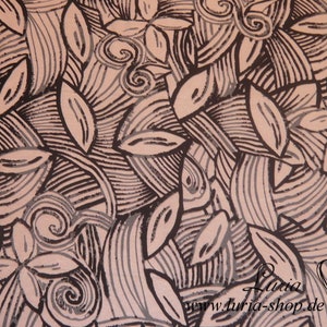 13.00 EUR/meter viscose flowers soft pink black viscose jersey image 1