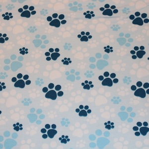 16,10 EUR/meter Summer sweat paws light blue French terry