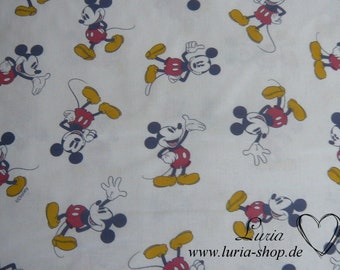 12,70 EUR/m Baumwollstoff Mickey Mouse auf weiß Lizenz Disney Webware 100% Baumwolle