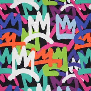 16.70 EUR/meter summer sweat Graffiti colorful French Terry