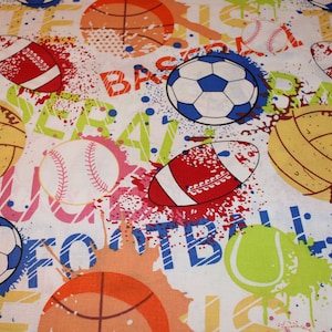 11,60 EUR/m Baumwollstoff Bälle Sport Fußball bunt Webware 100% Baumwolle