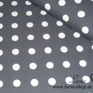 12.90 EUR/meter jersey cotton dots white on dark grey, 15 mm image 2