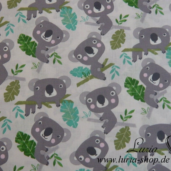 12,20 EUR/meter cotton fabric Eucalyptus Koala woven fabric 100% cotton